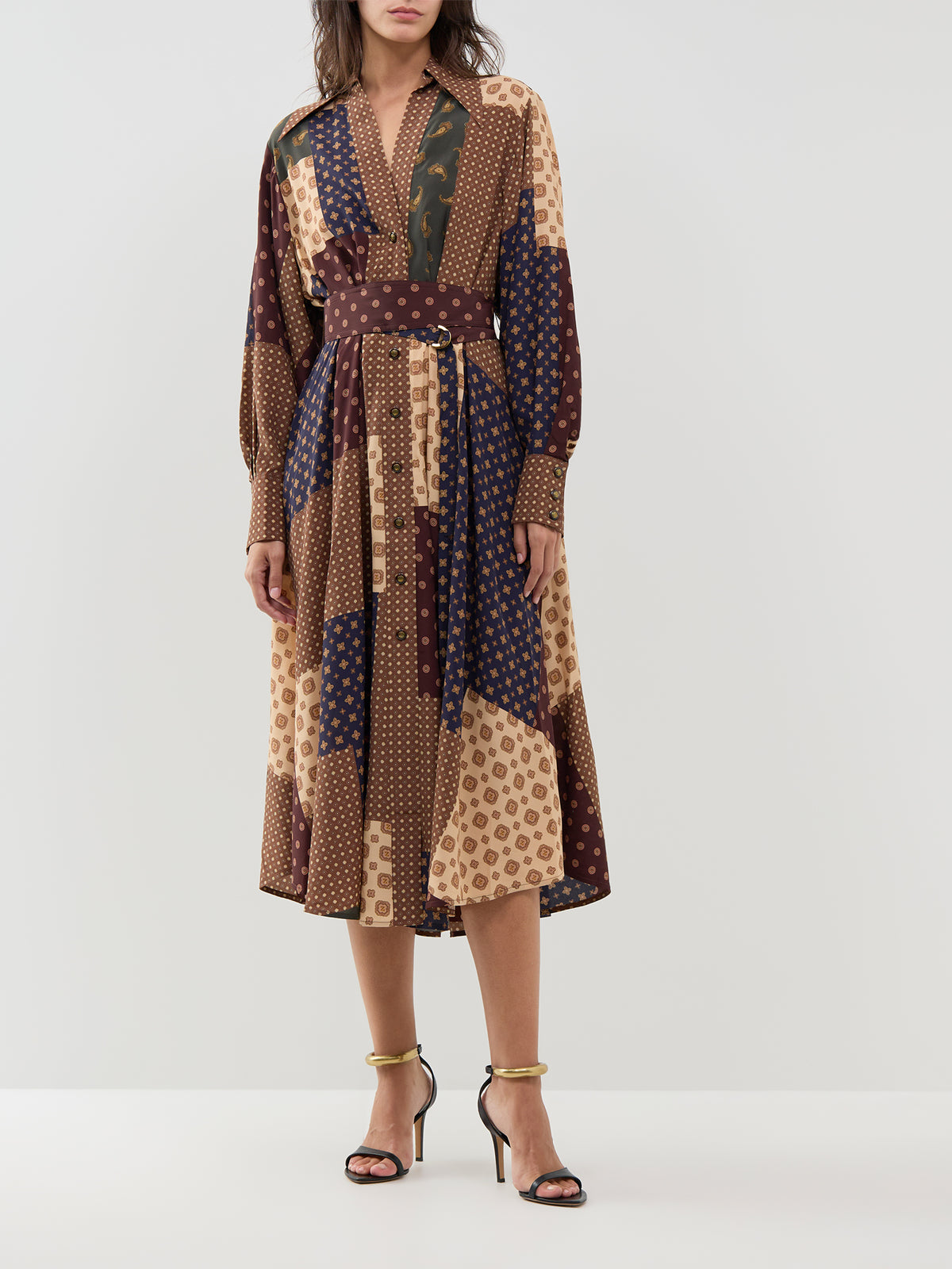 Tuck Midi Shirt Dress