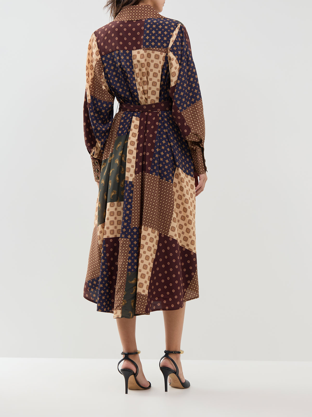 Tuck Midi Shirt Dress