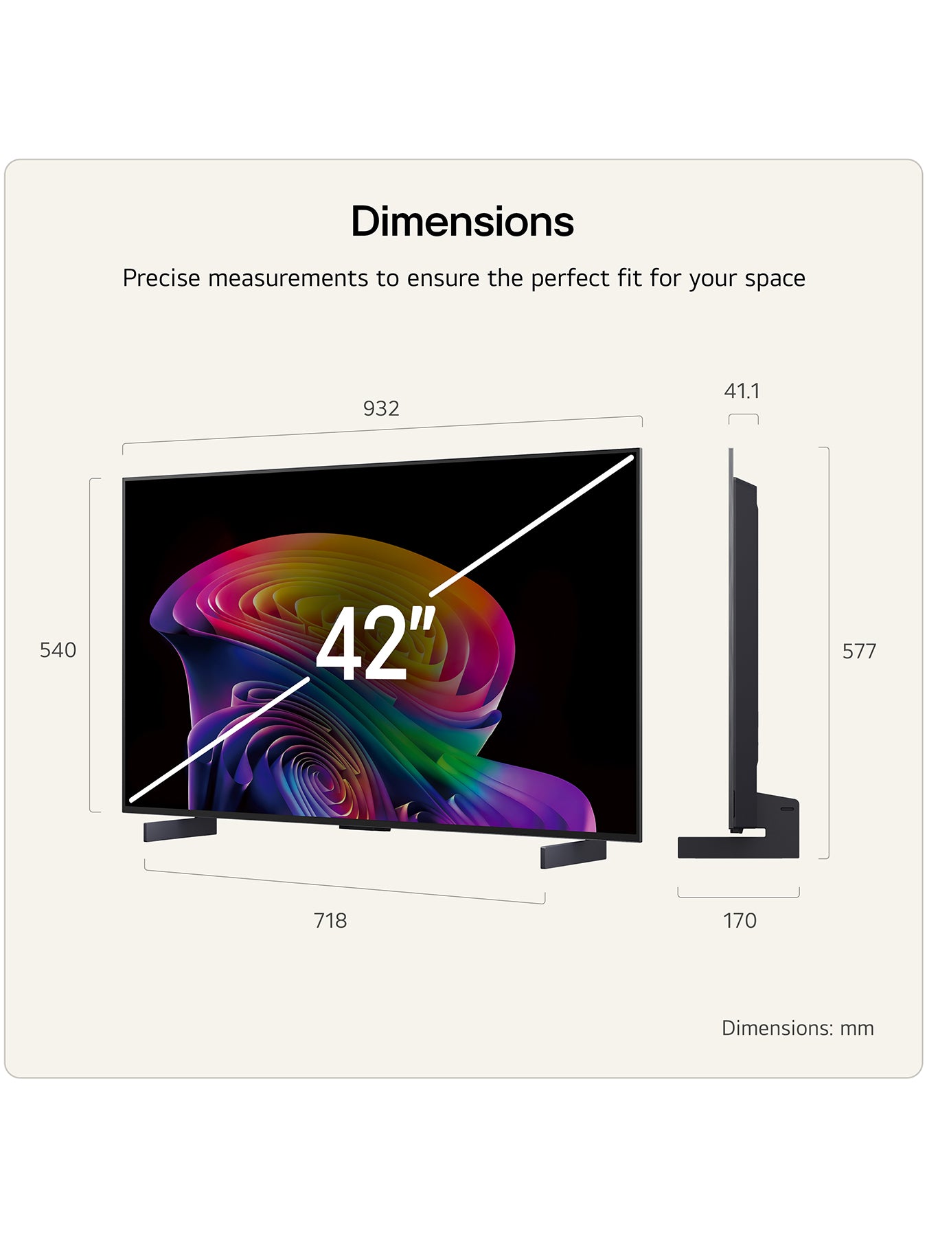 C66 42 Inch 4K OLED Evo AI Smart TV 2026
