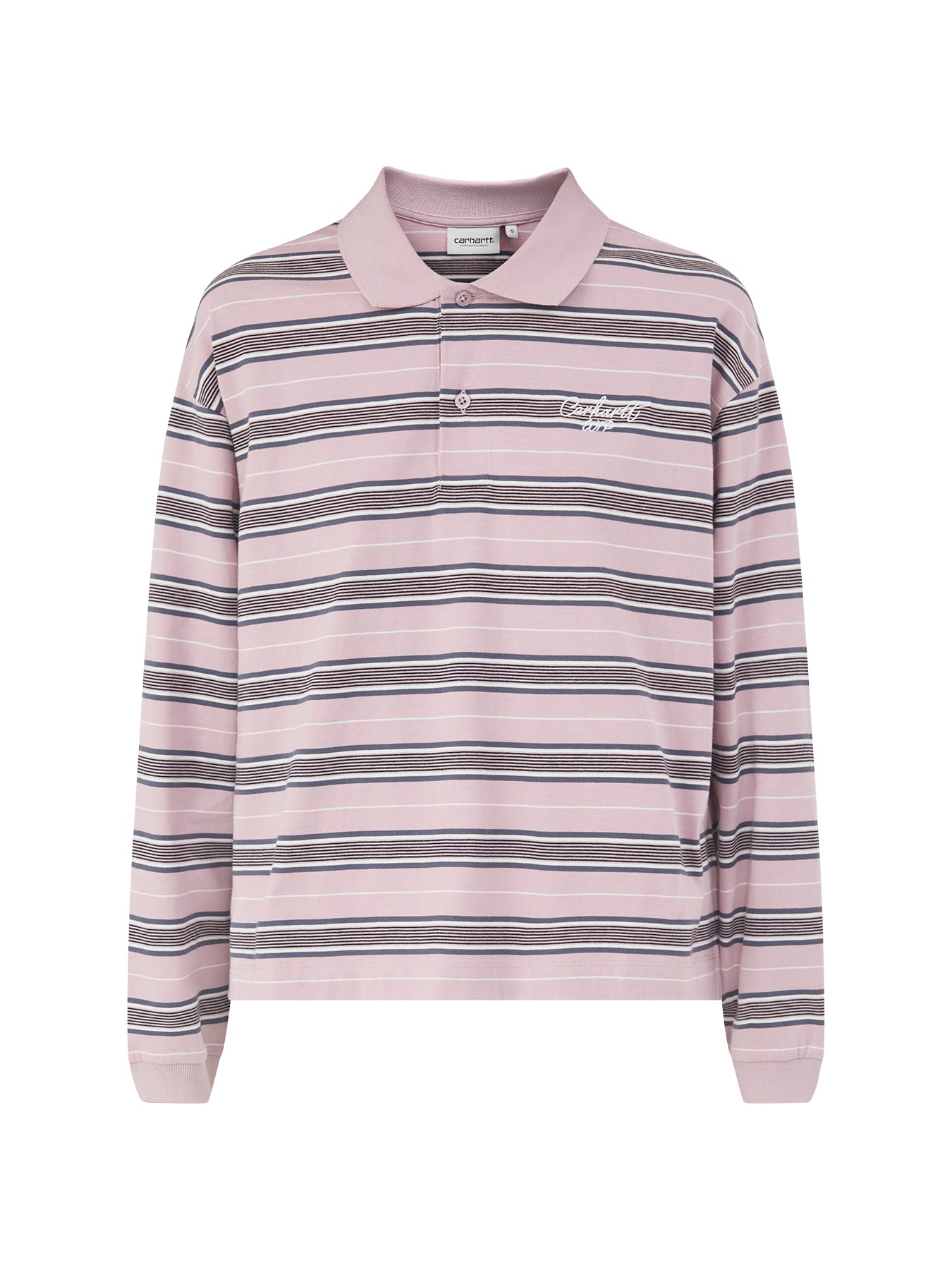 Bronson Stripe Cotton Long Sleeve Polo Shirt