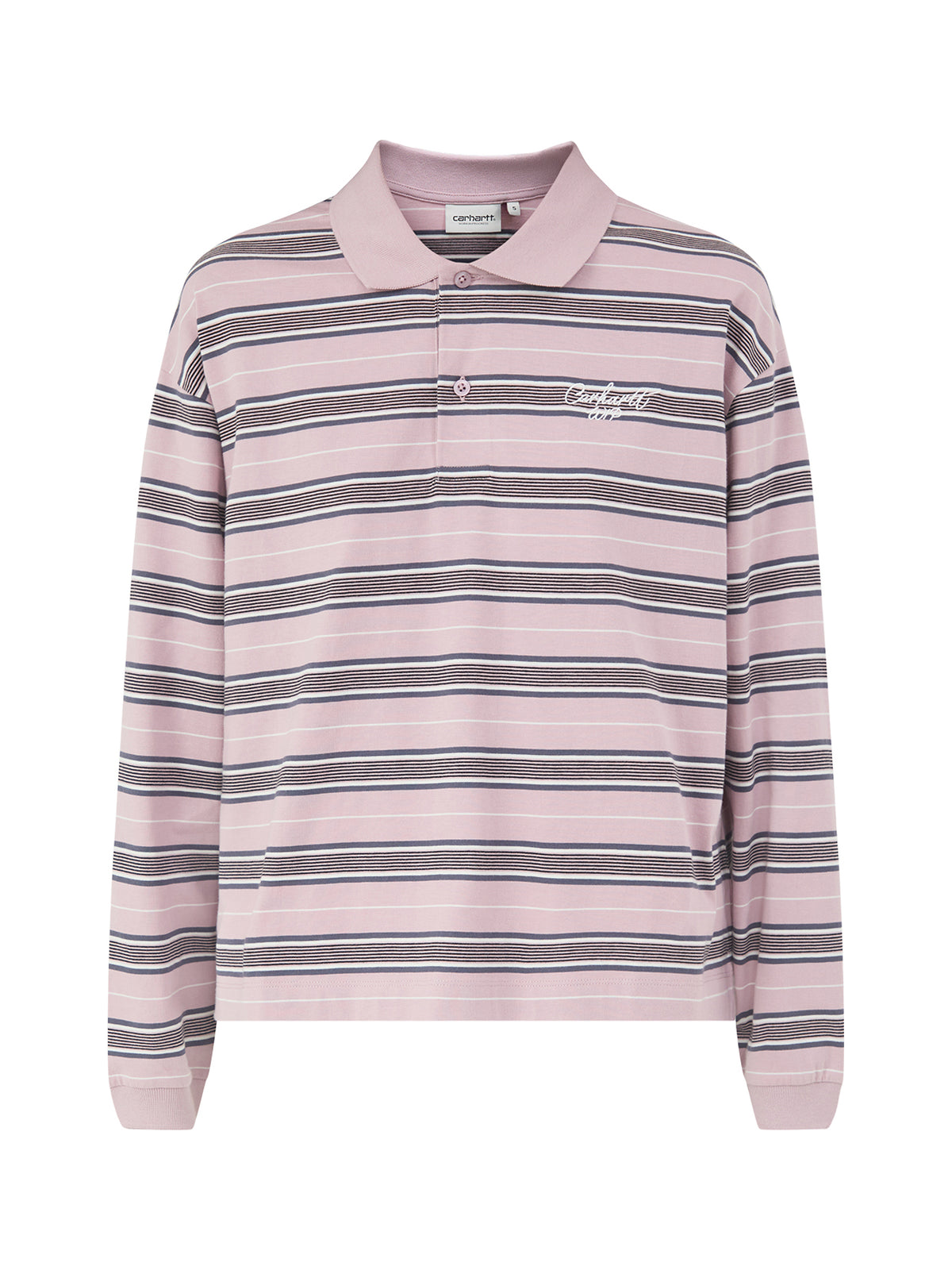 Bronson Stripe Cotton Long Sleeve Polo Shirt