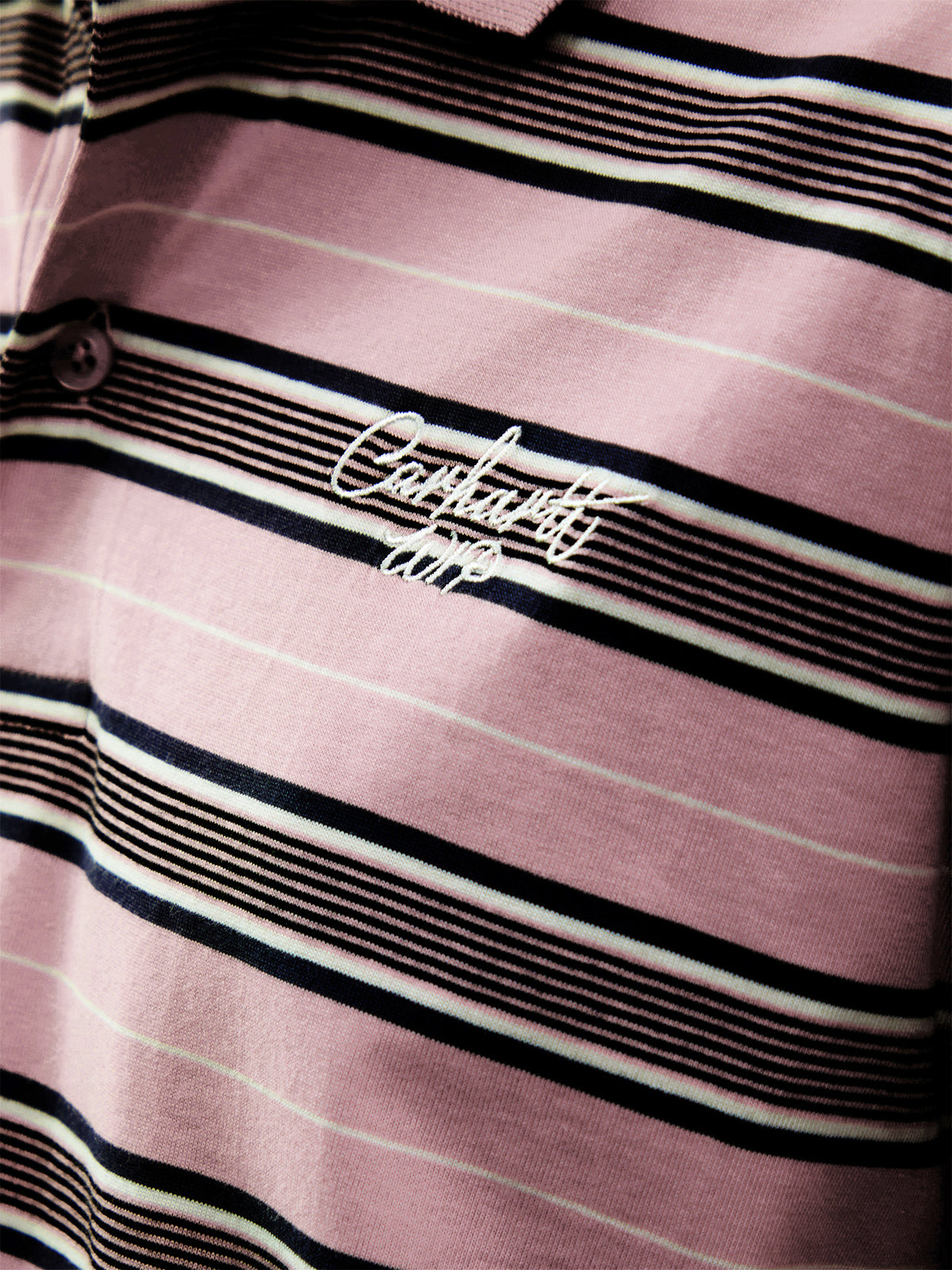 Bronson Stripe Cotton Long Sleeve Polo Shirt