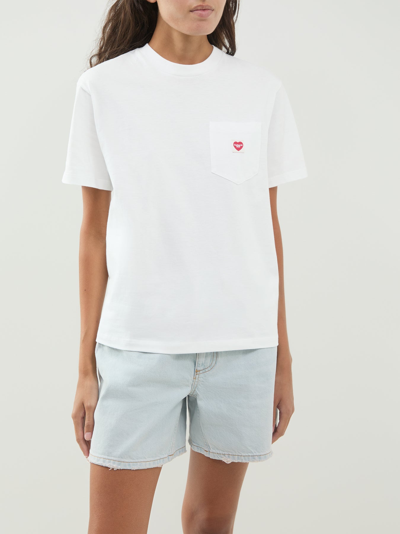 Short Sleeve Pocket Small Heart T-Shirt