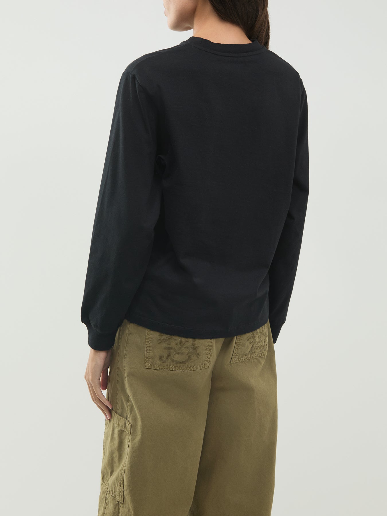 Long Sleeve Pocket Small Heart T-Shirt