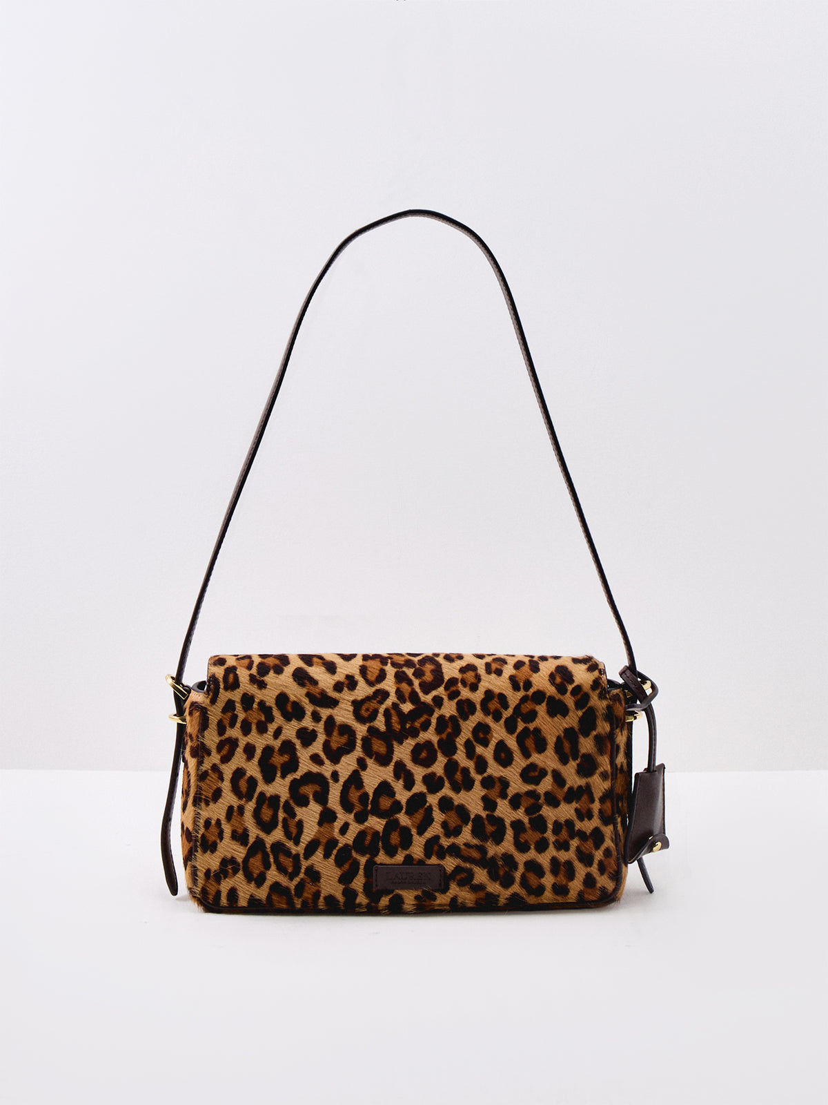 Women's Farh Medium Leather Leopard Shoulder Bag