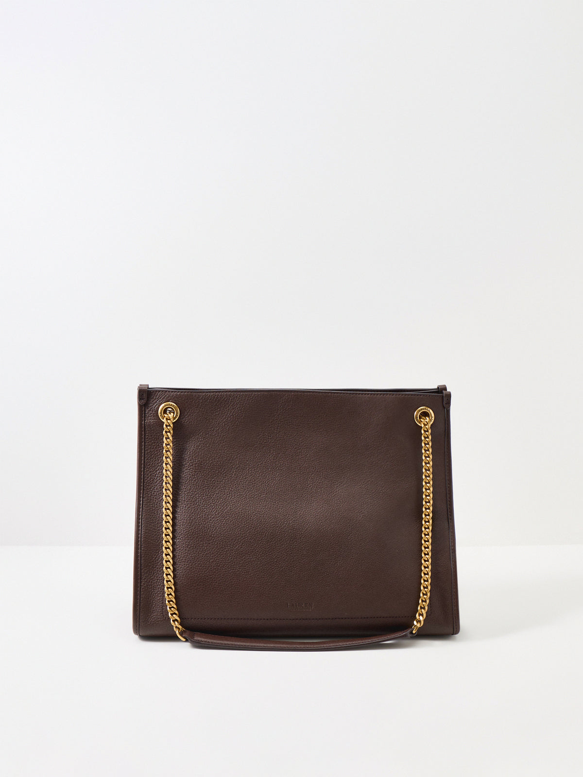 Large Bradley Leather Shopper Tote Bag - Chestnut Brown