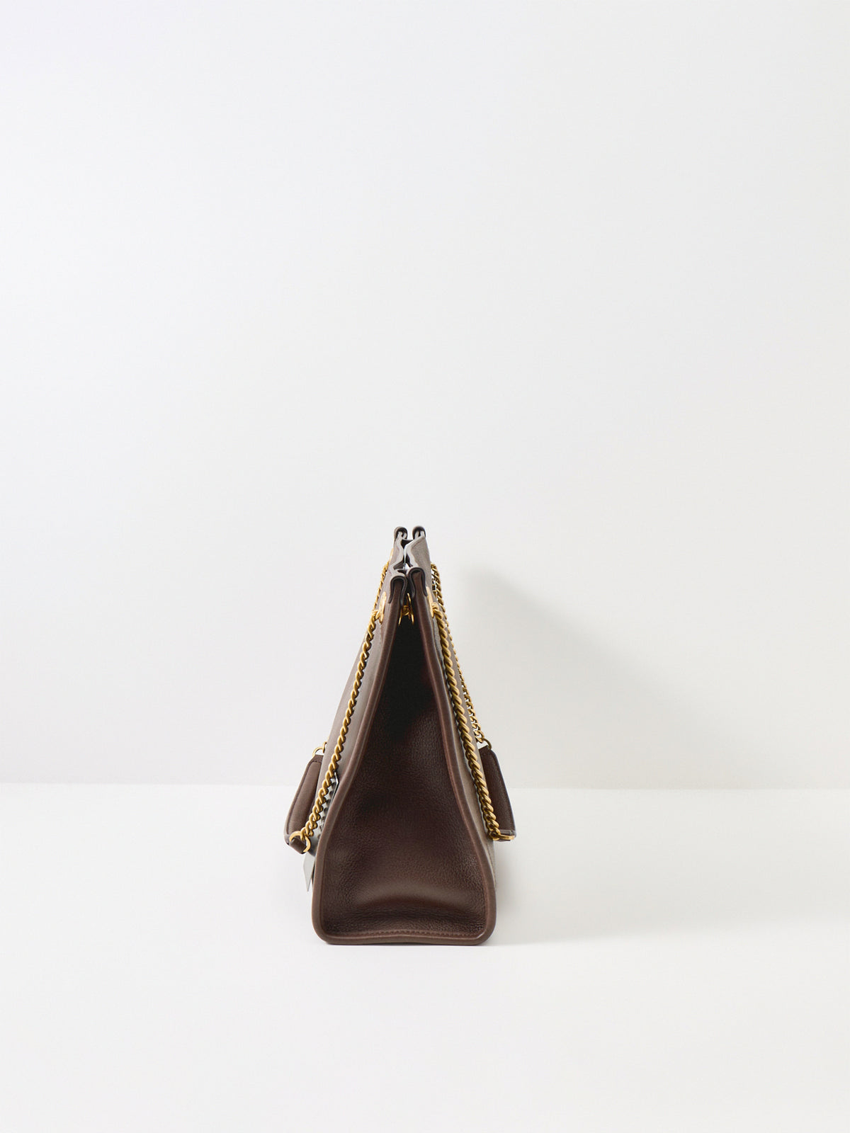Large Bradley Leather Shopper Tote Bag - Chestnut Brown