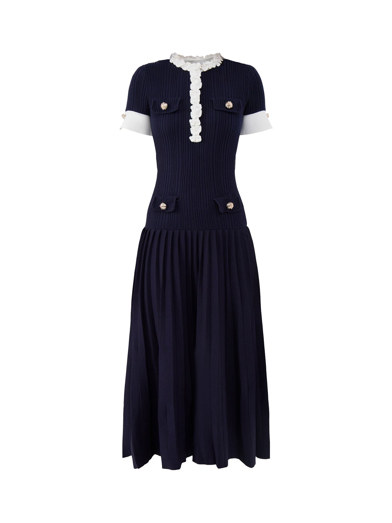 Rib-Knit Midi Dress