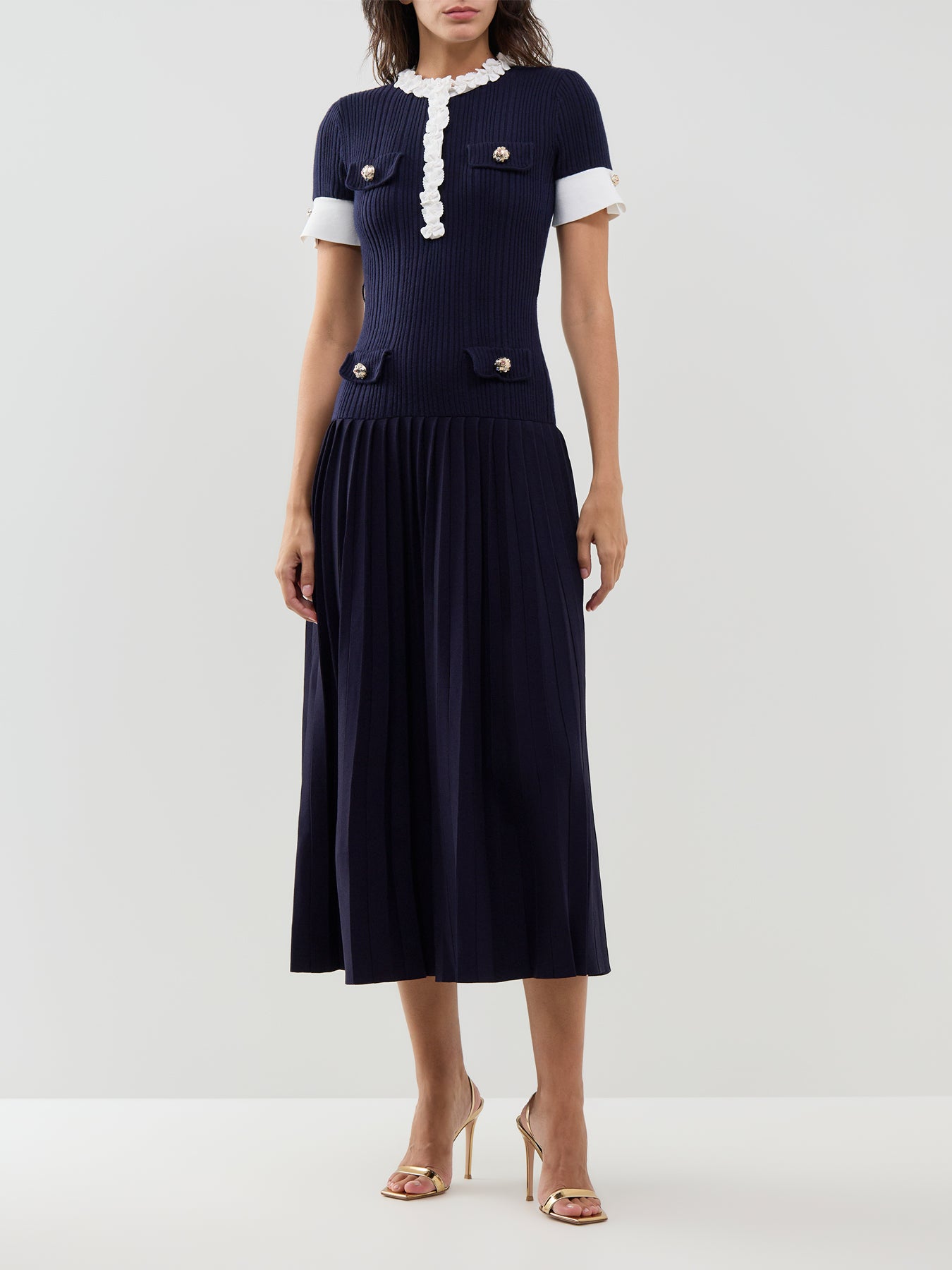 Rib-Knit Midi Dress