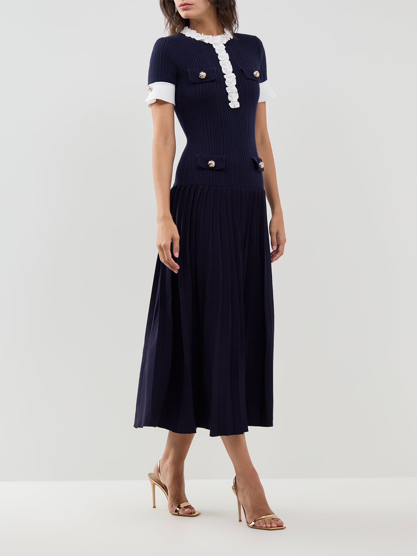 Rib-Knit Midi Dress