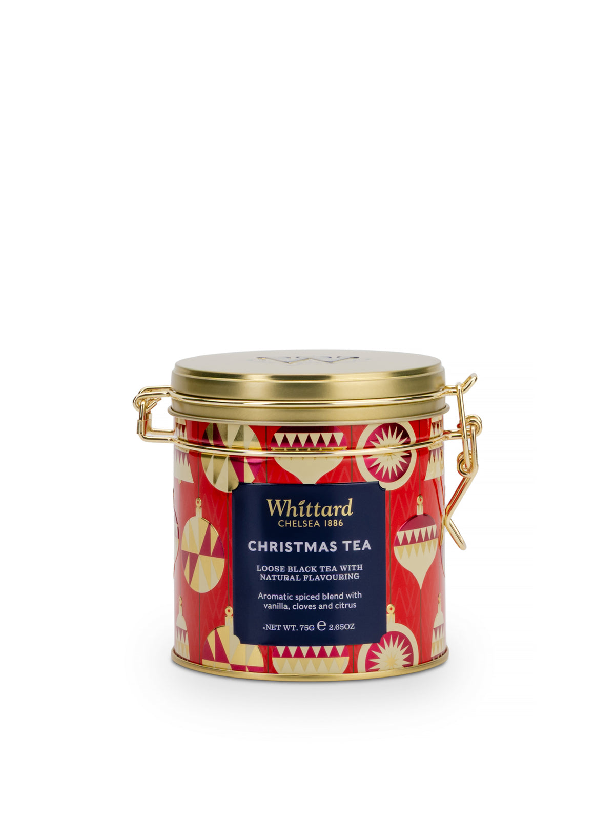 Christmas Tea Clip Top Tin 75g