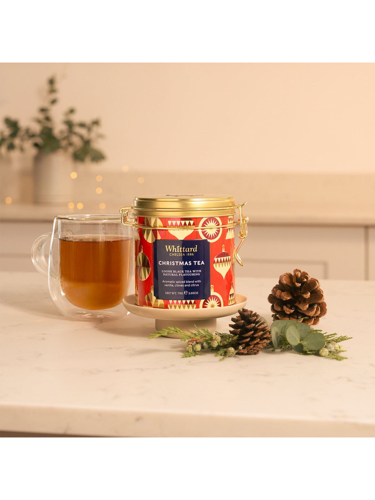 Christmas Tea Clip Top Tin 75g