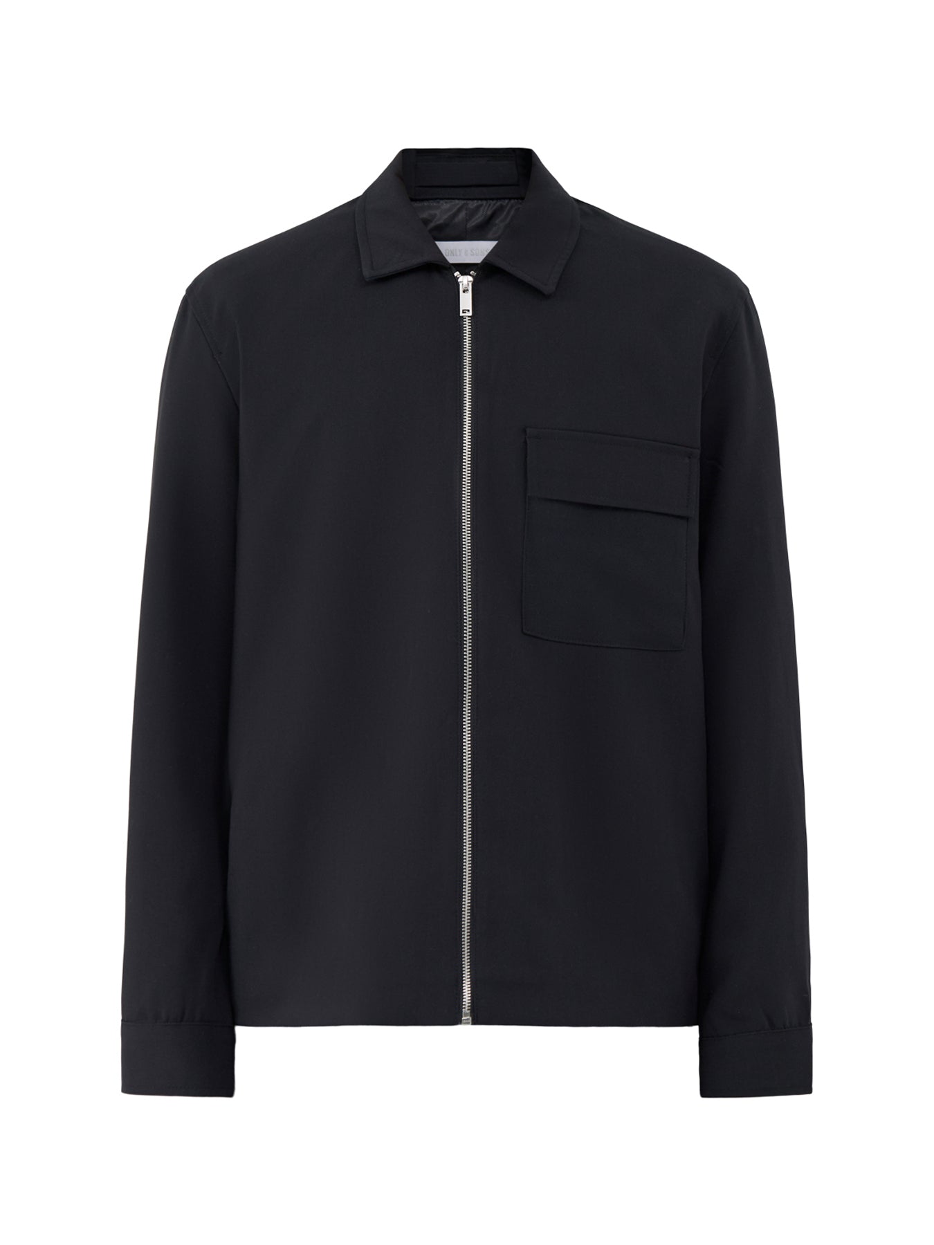Will Regular-Fit Zip Overshirt - Jet Black