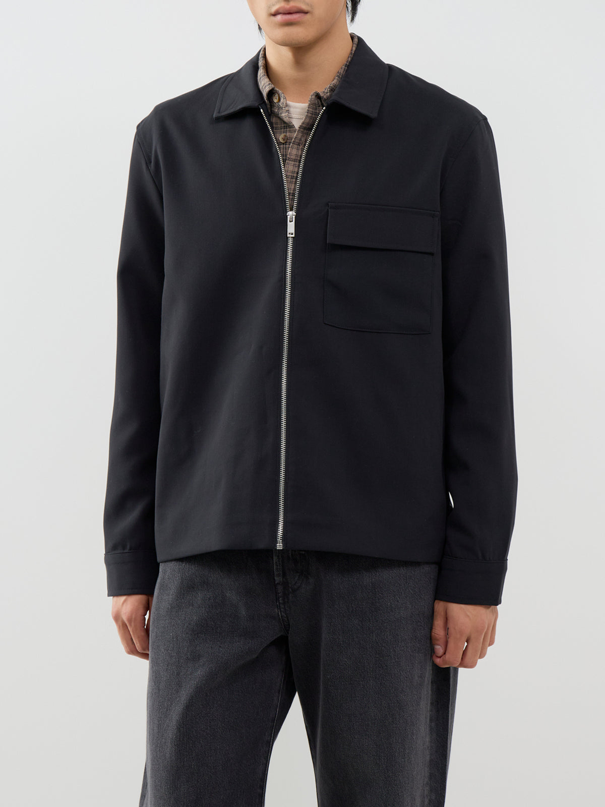 Will Regular-Fit Zip Overshirt - Jet Black