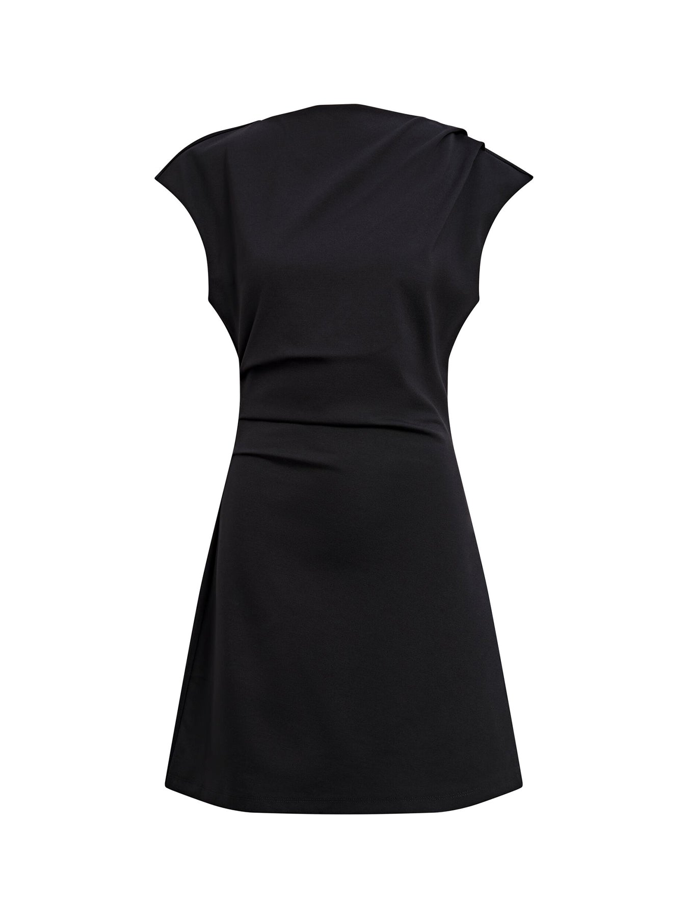 Carly Sleeveless Tuck Mini Dress Black