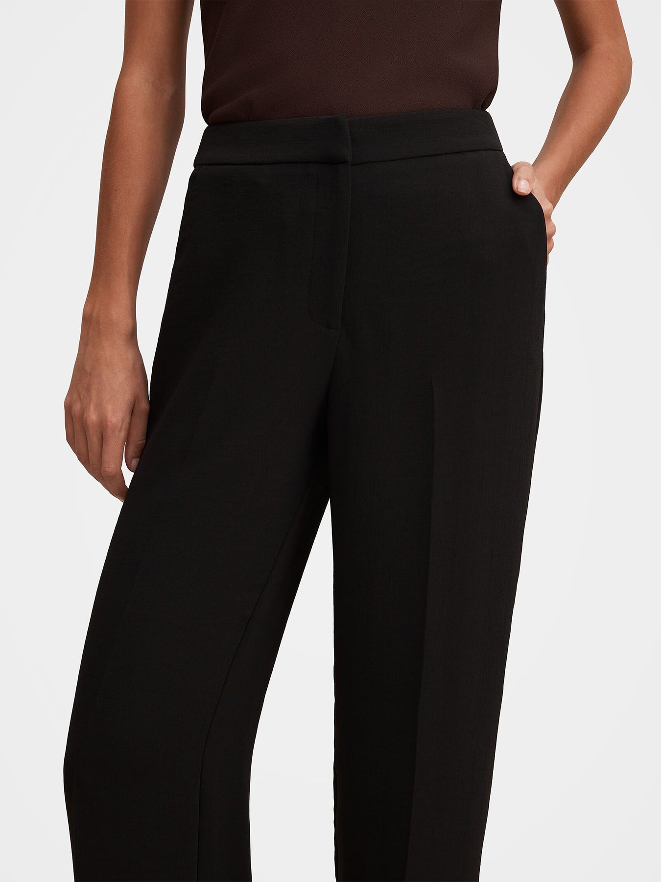 Dani Straight Leg Tailored Trousers Black