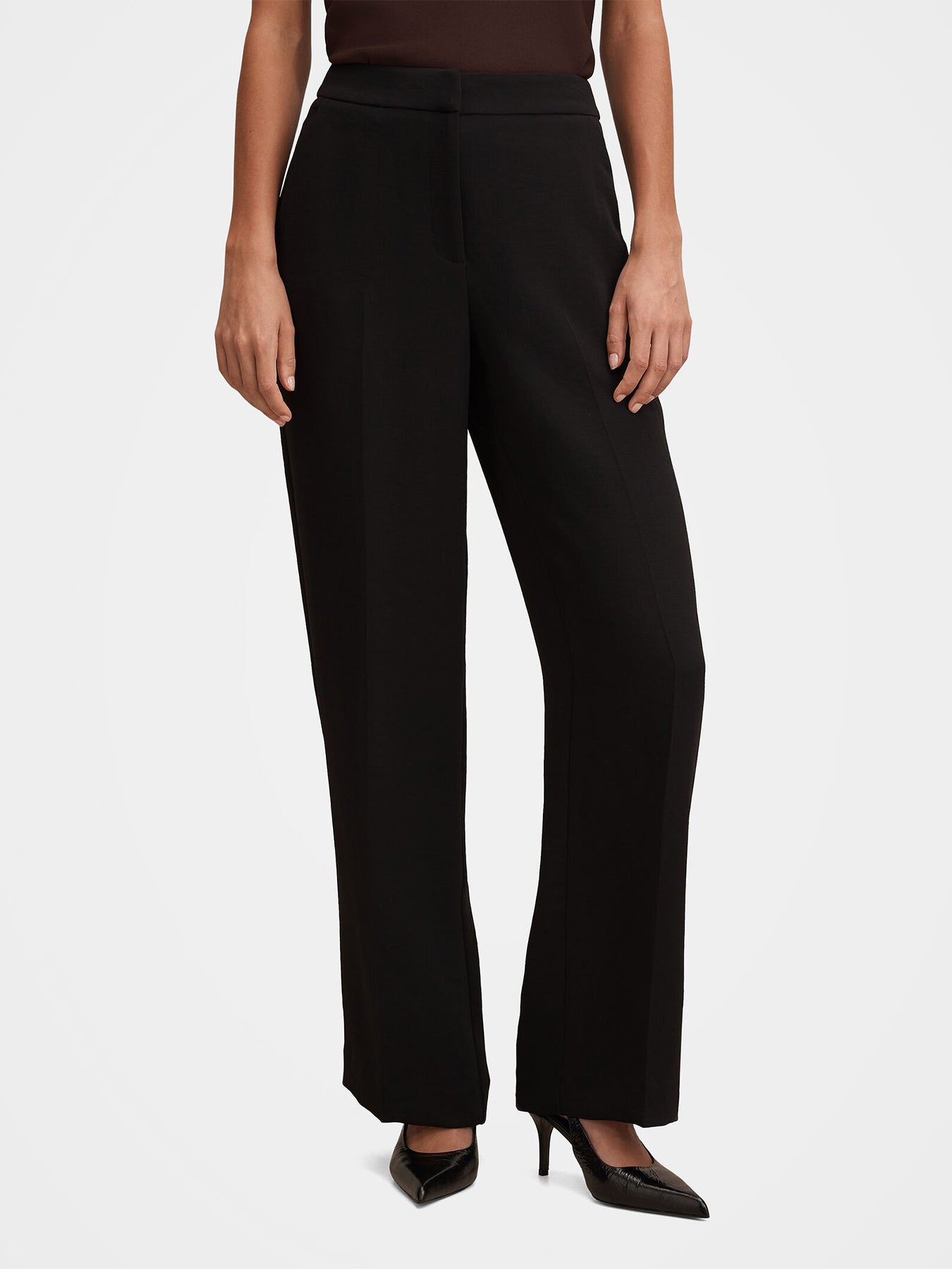 Dani Straight Leg Tailored Trousers Black