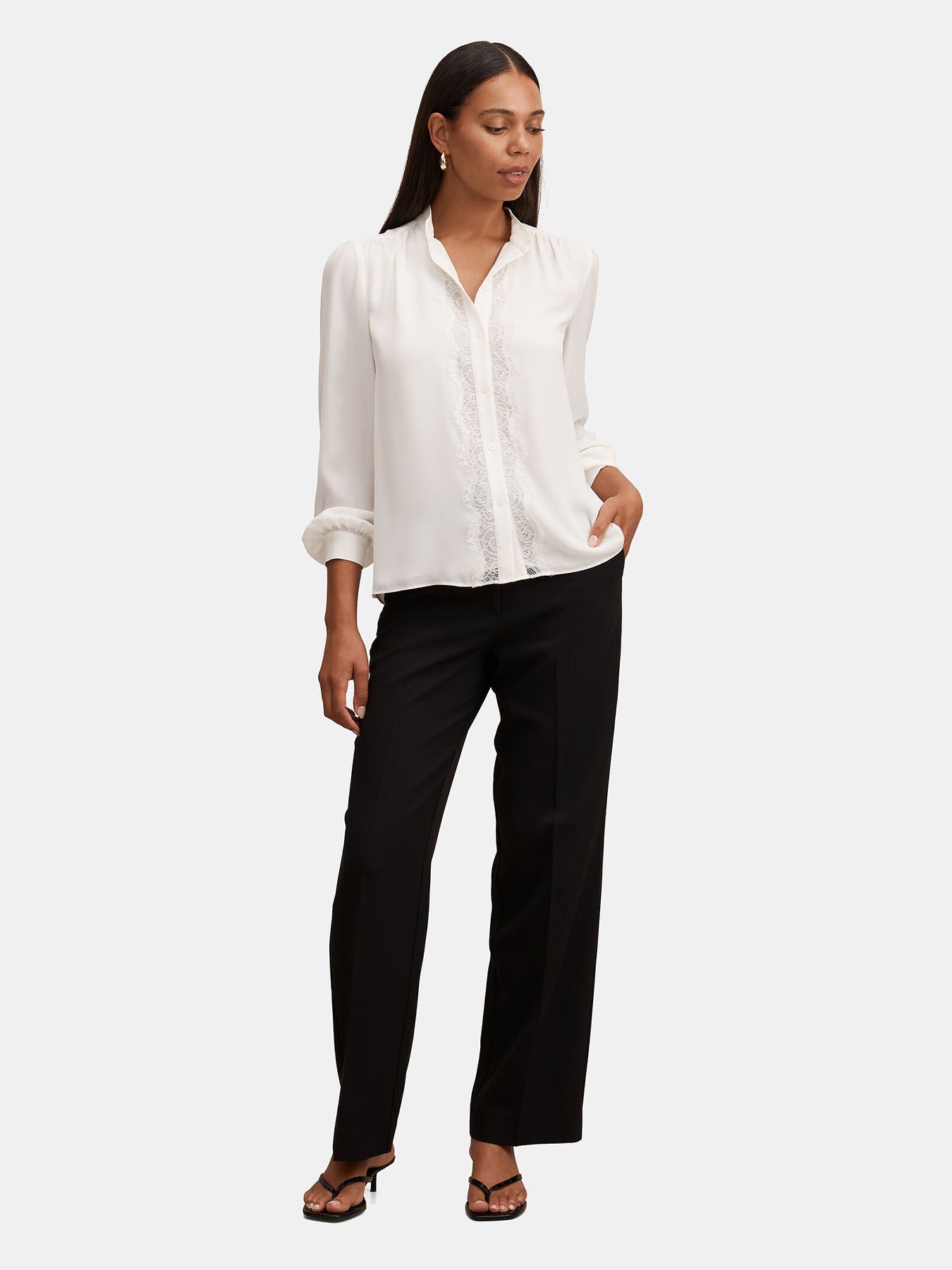 Poppy Lace Trim Blouse