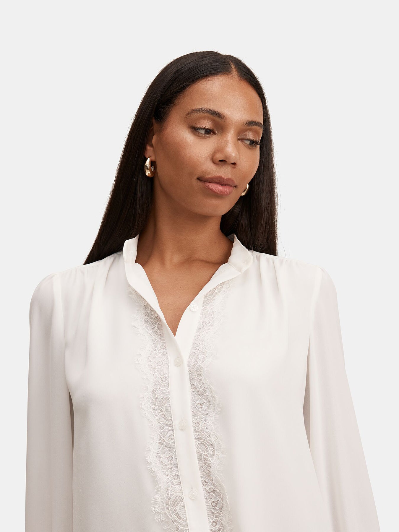 Poppy Lace Trim Blouse