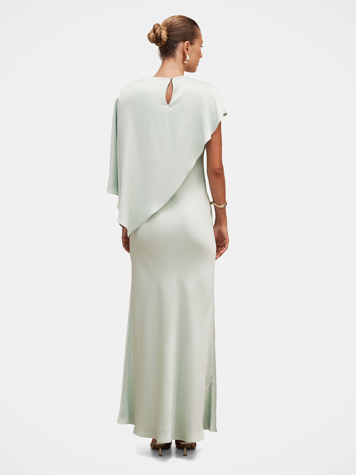 Zinnia Cape Maxi Dress Green