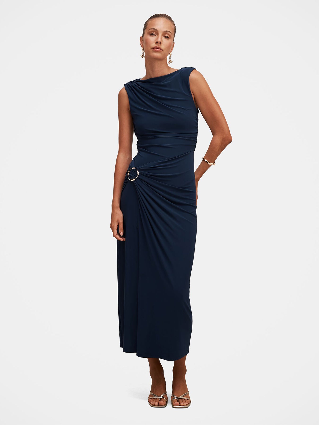 Kinsley Sleeveless Jersey Midi Dress
