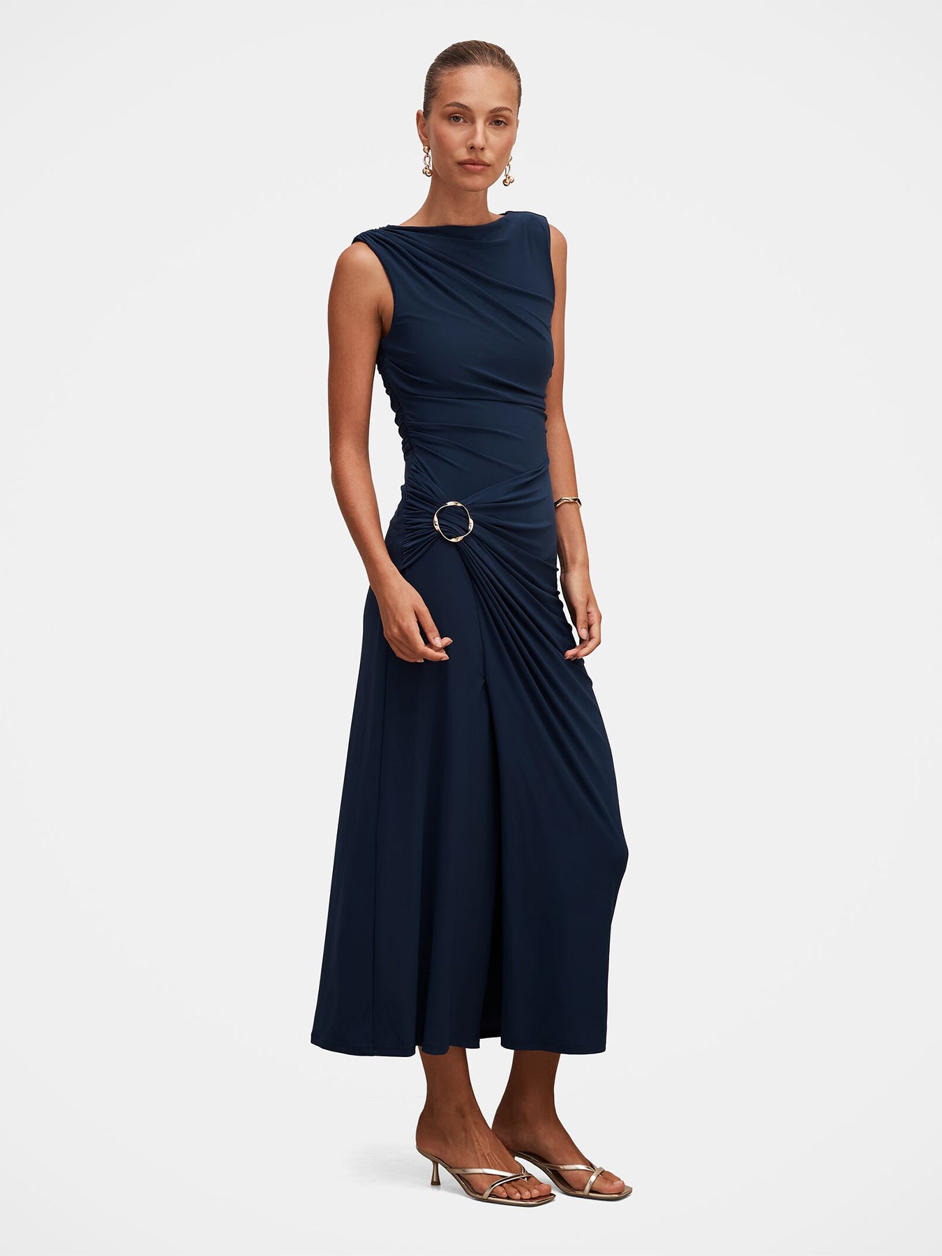 Kinsley Sleeveless Jersey Midi Dress