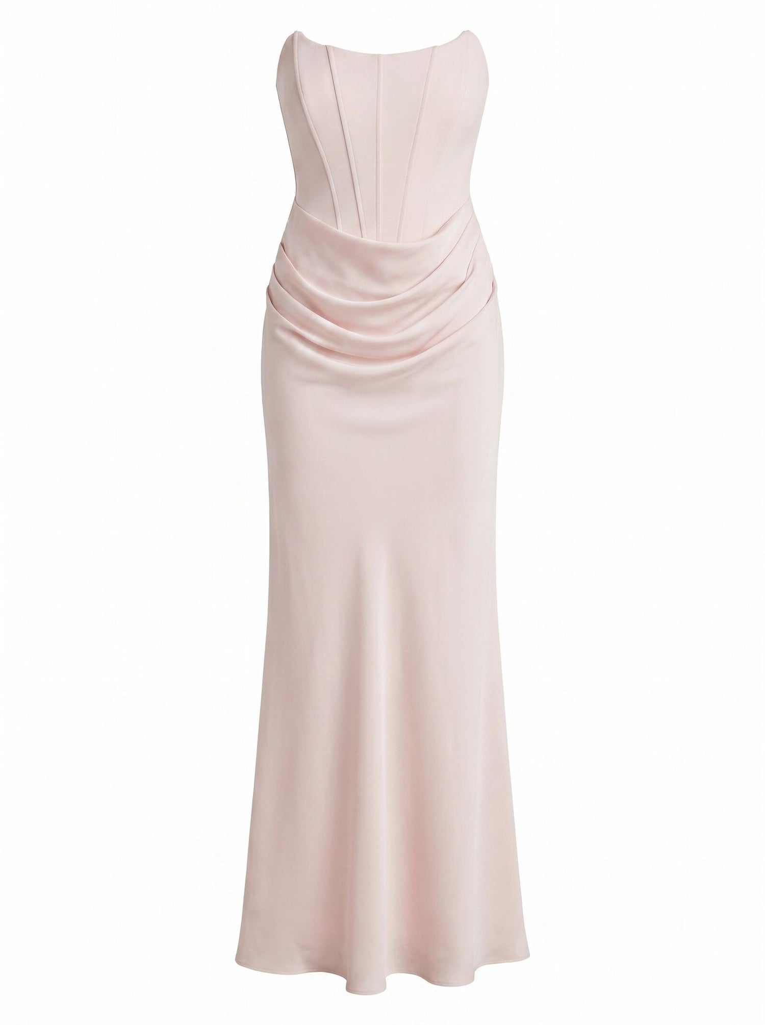Isra Petite Drape Strapless Maxi Dress