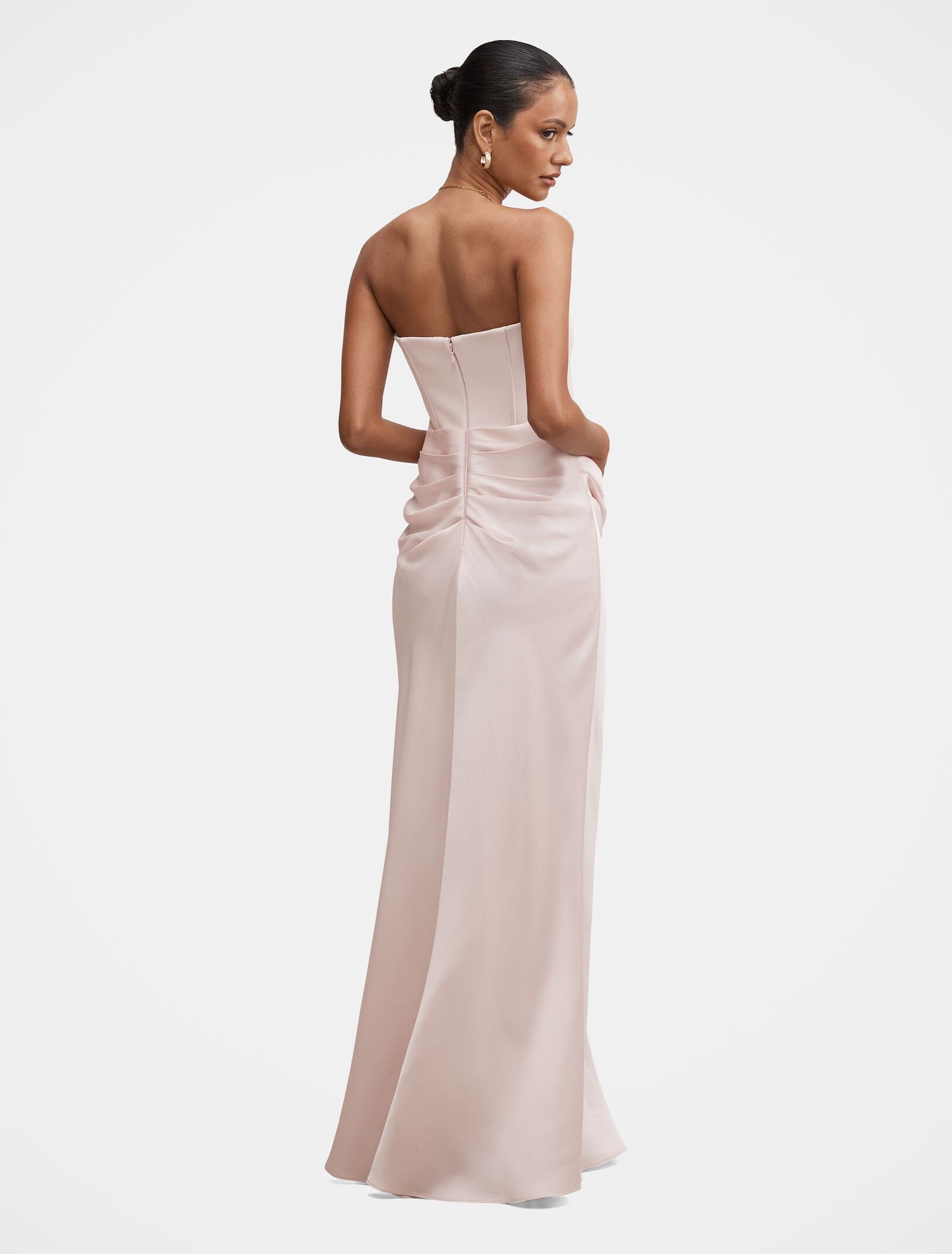 Isra Petite Drape Strapless Maxi Dress