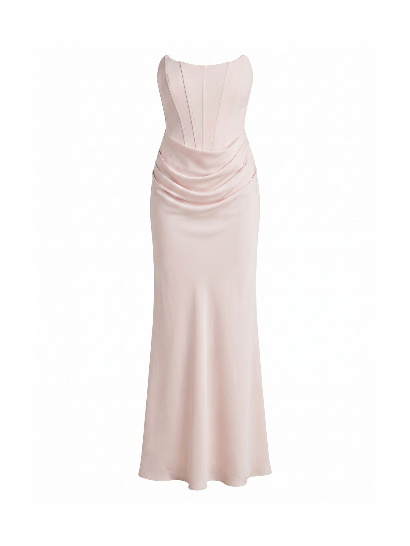 Isra Petite Drape Strapless Maxi Dress