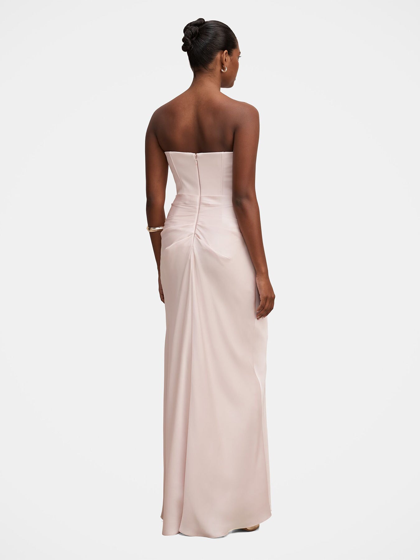 Isra Petite Drape Strapless Maxi Dress