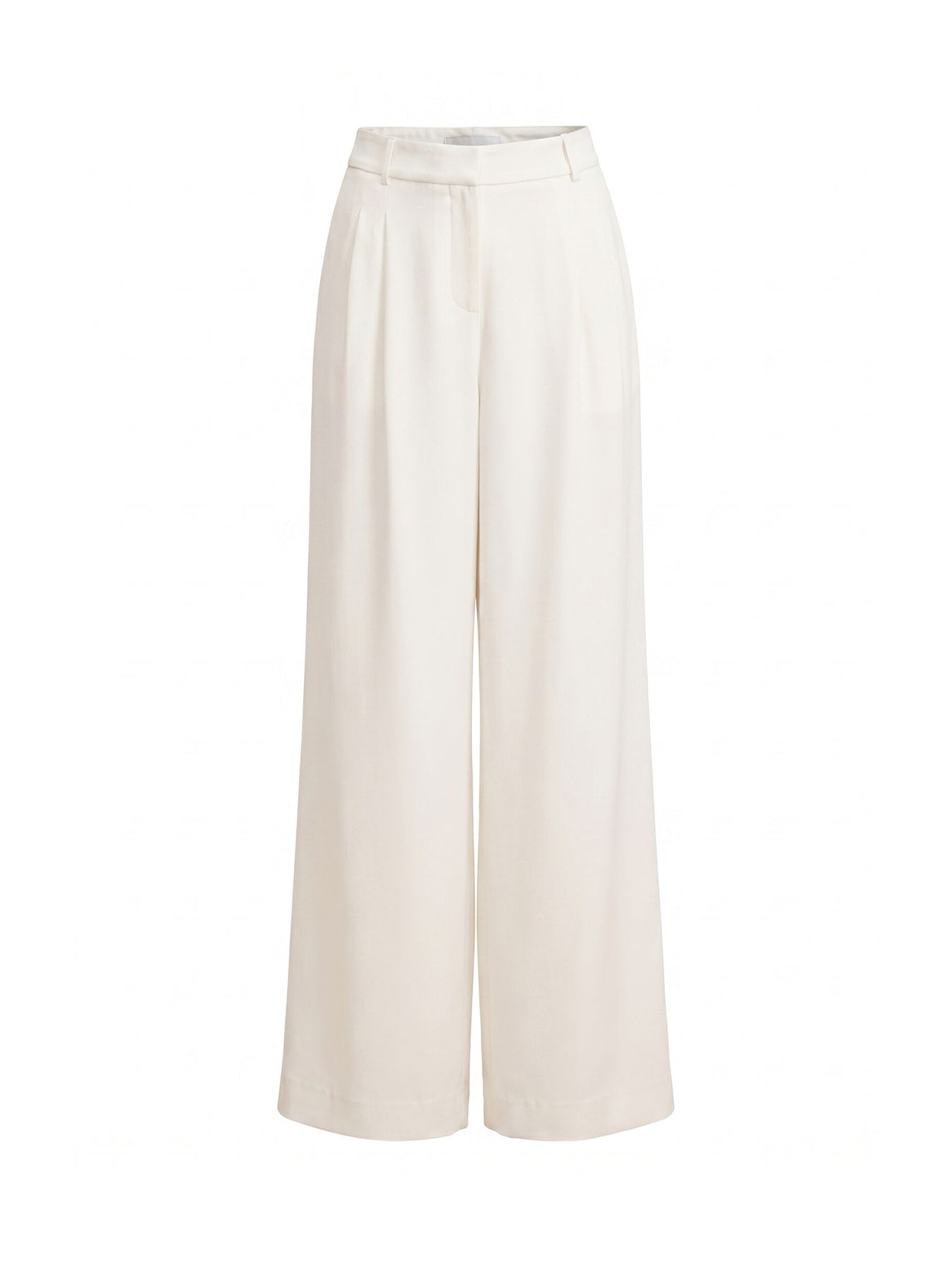 Annabelle Pleated Wide Leg Trousers White