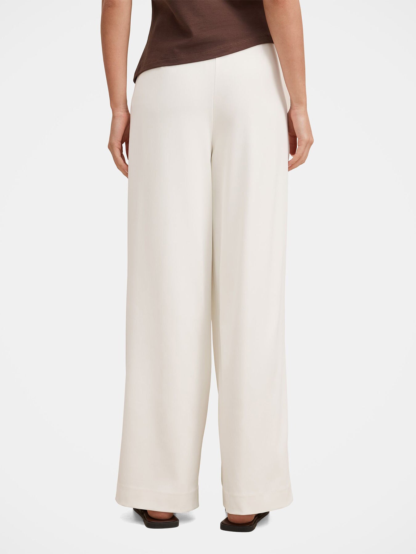 Annabelle Pleated Wide Leg Trousers White