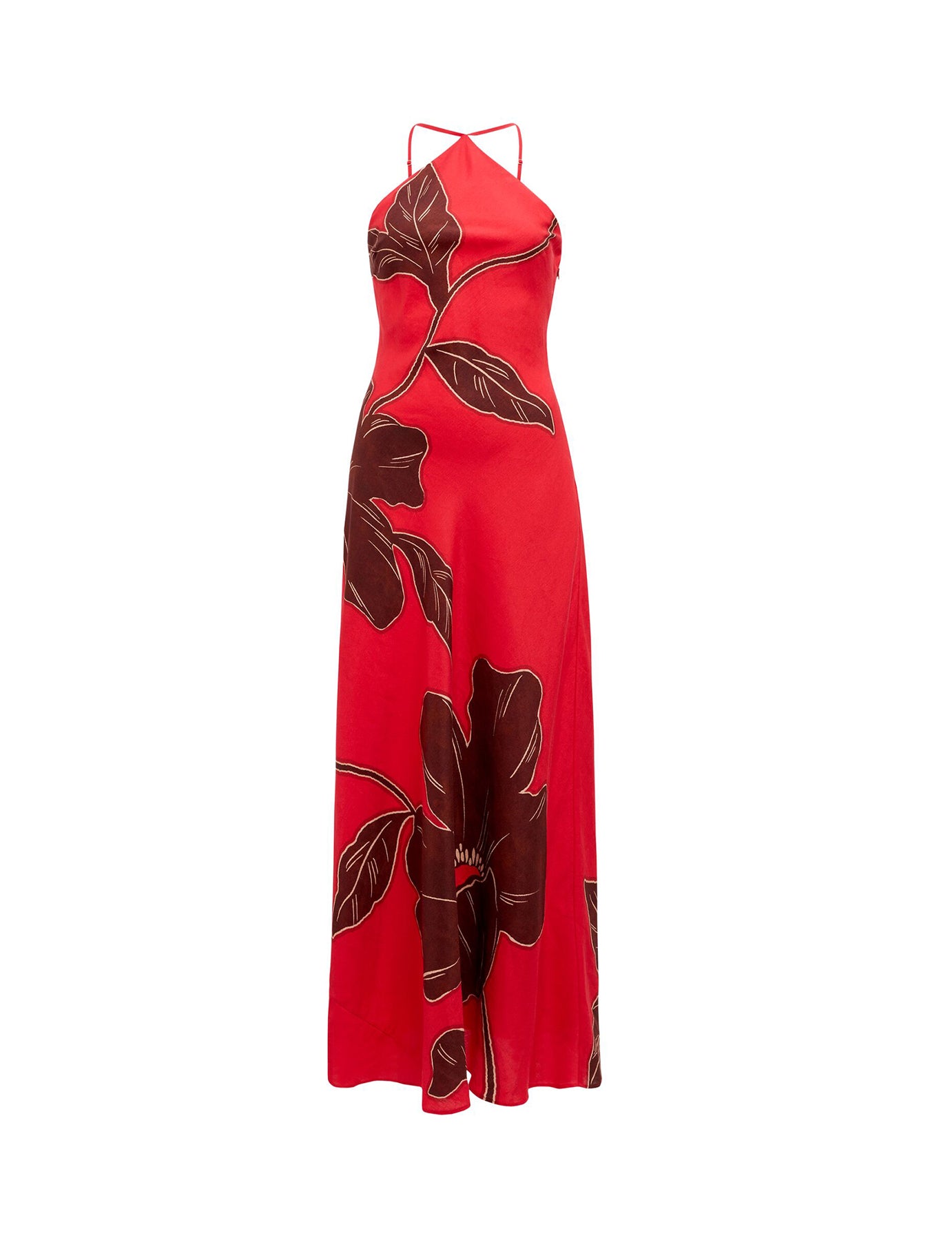 Nova Arrow Neck Maxi Dress Red