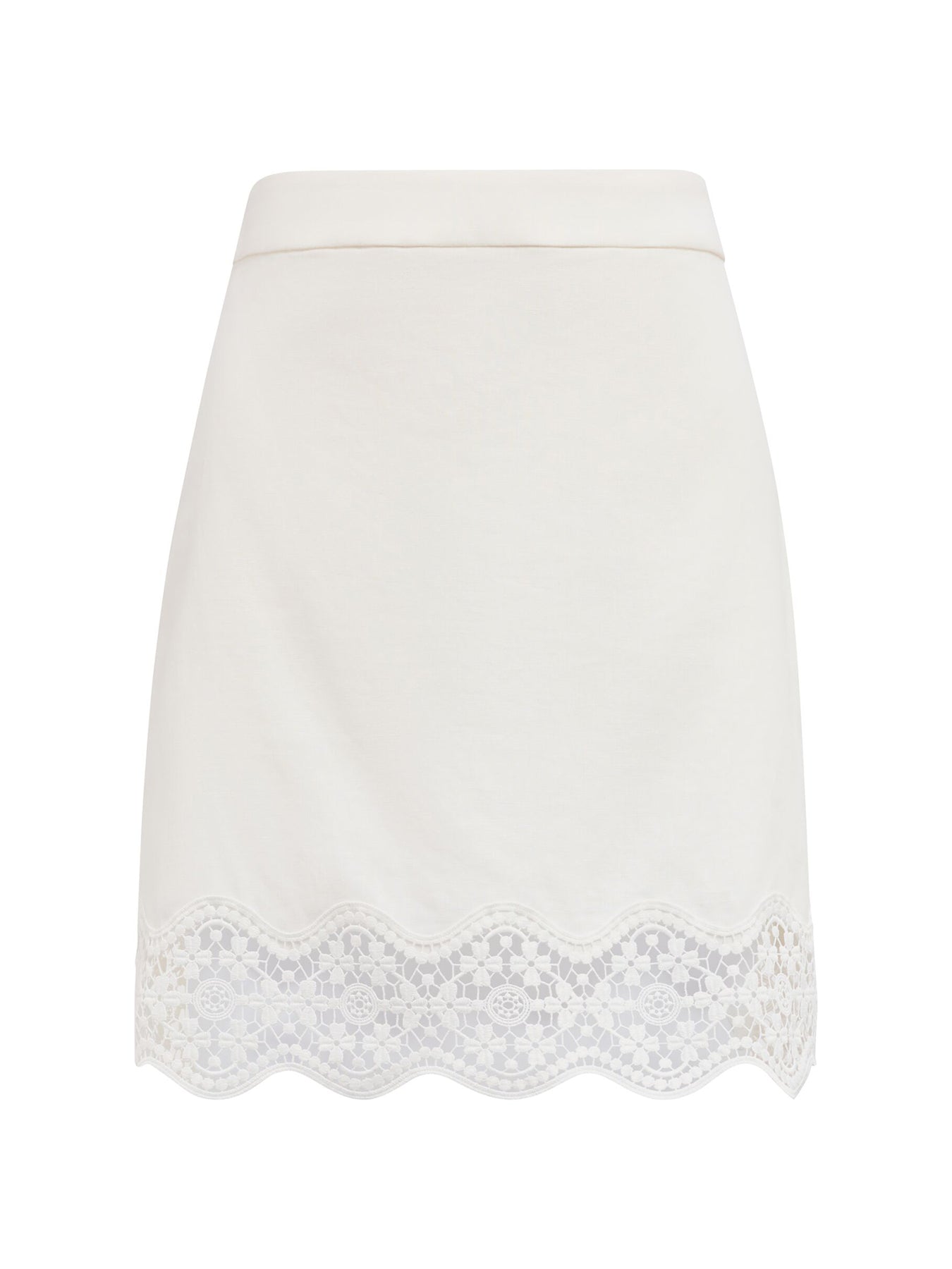 Skye Trim Detail Mini Skirt White