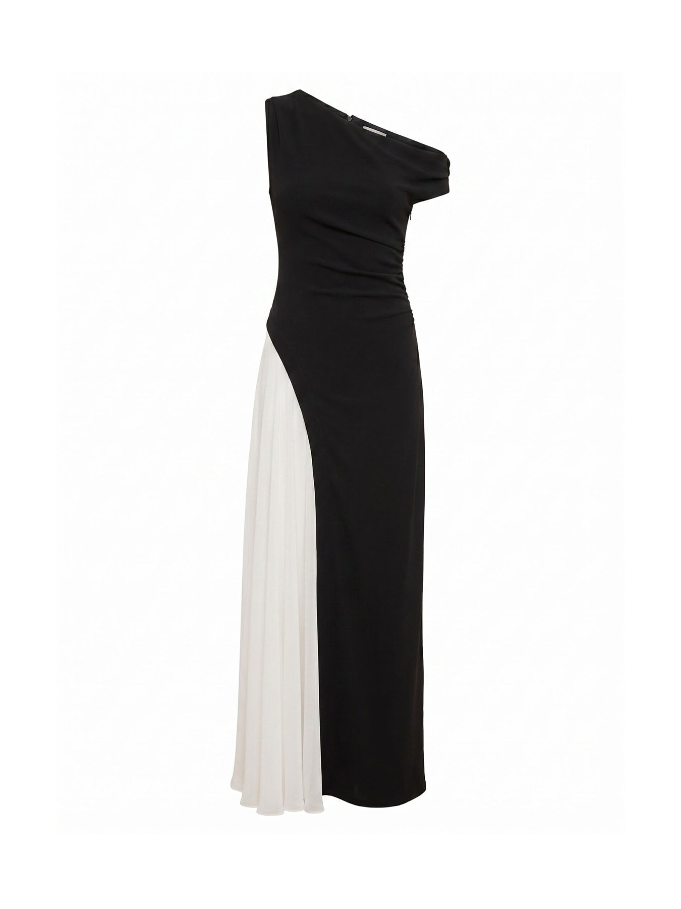 Camille Off Shoulder Contrast Maxi Dress Black