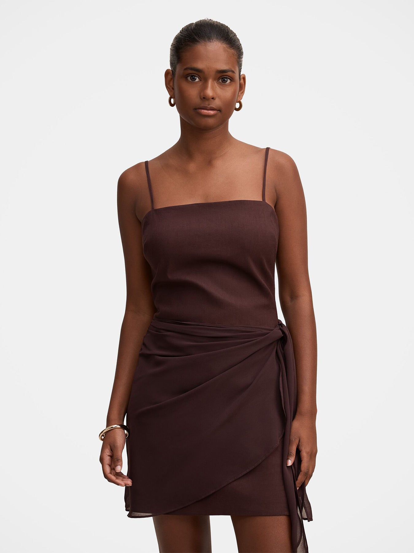 Sienna Petite Linen Sarong Mini Dress