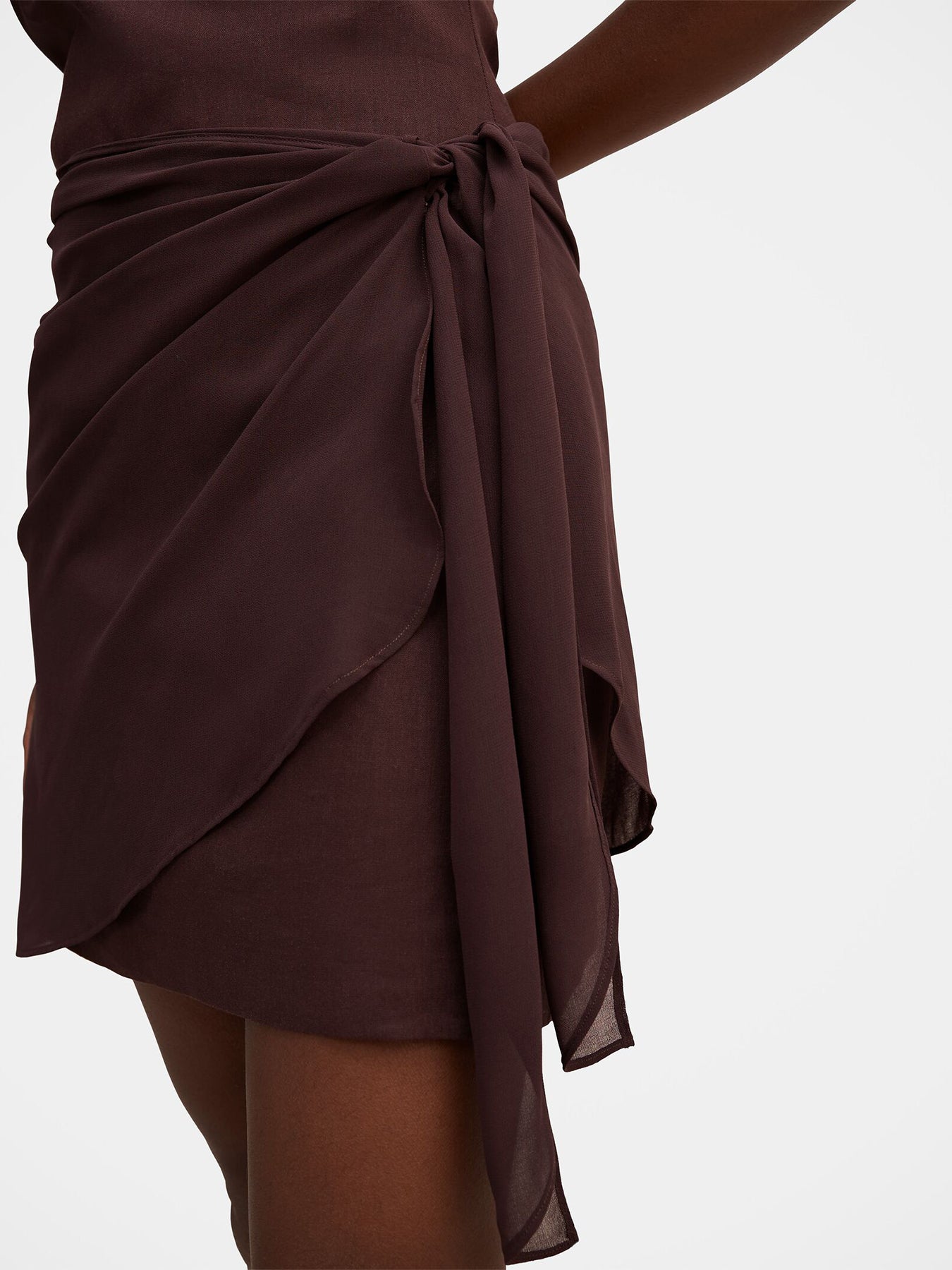 Sienna Petite Linen Sarong Mini Dress
