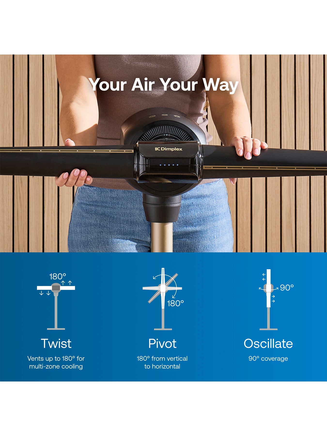 FlexBlade Multi-Directional Bladeless Fan Black