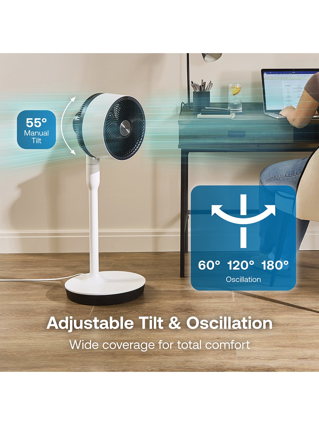 DUOCOOL Smart WiFi 2-in-1 Fan White