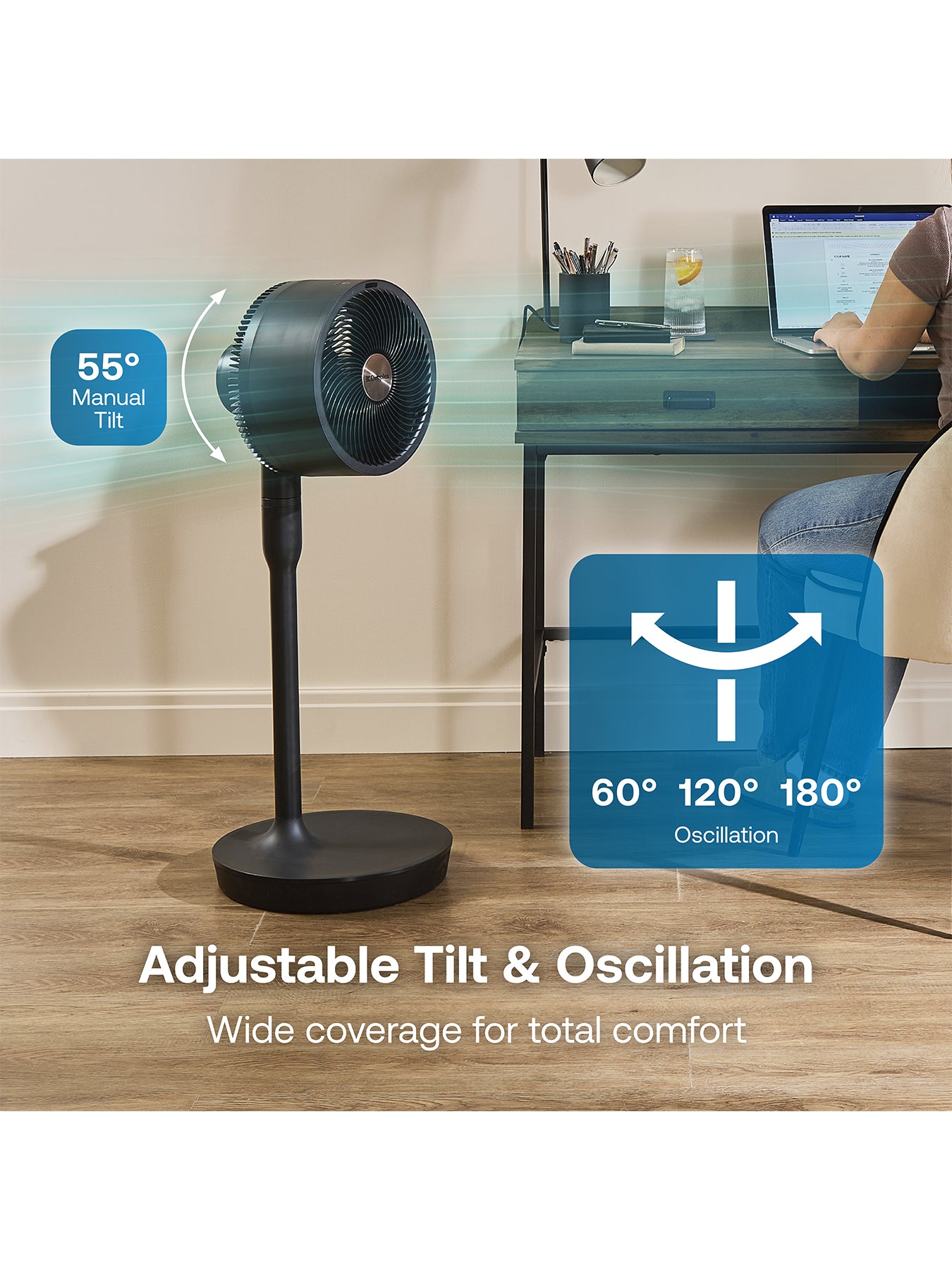 DUOCOOL Smart WiFi Cordless 2-in-1 Fan Grey