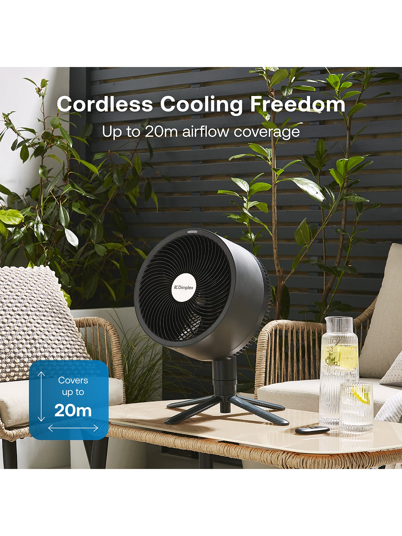 DUOCOOL Smart WiFi Cordless 2-in-1 Fan Grey