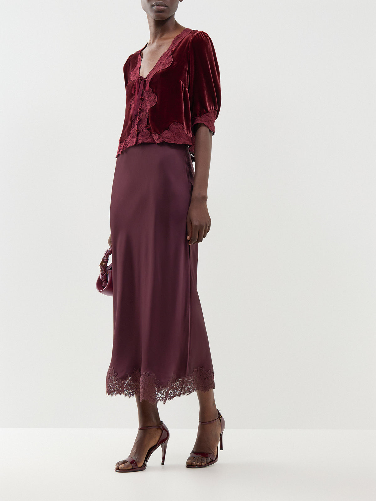 Matilde Ecovero Viscose Blend Skirt – Wine