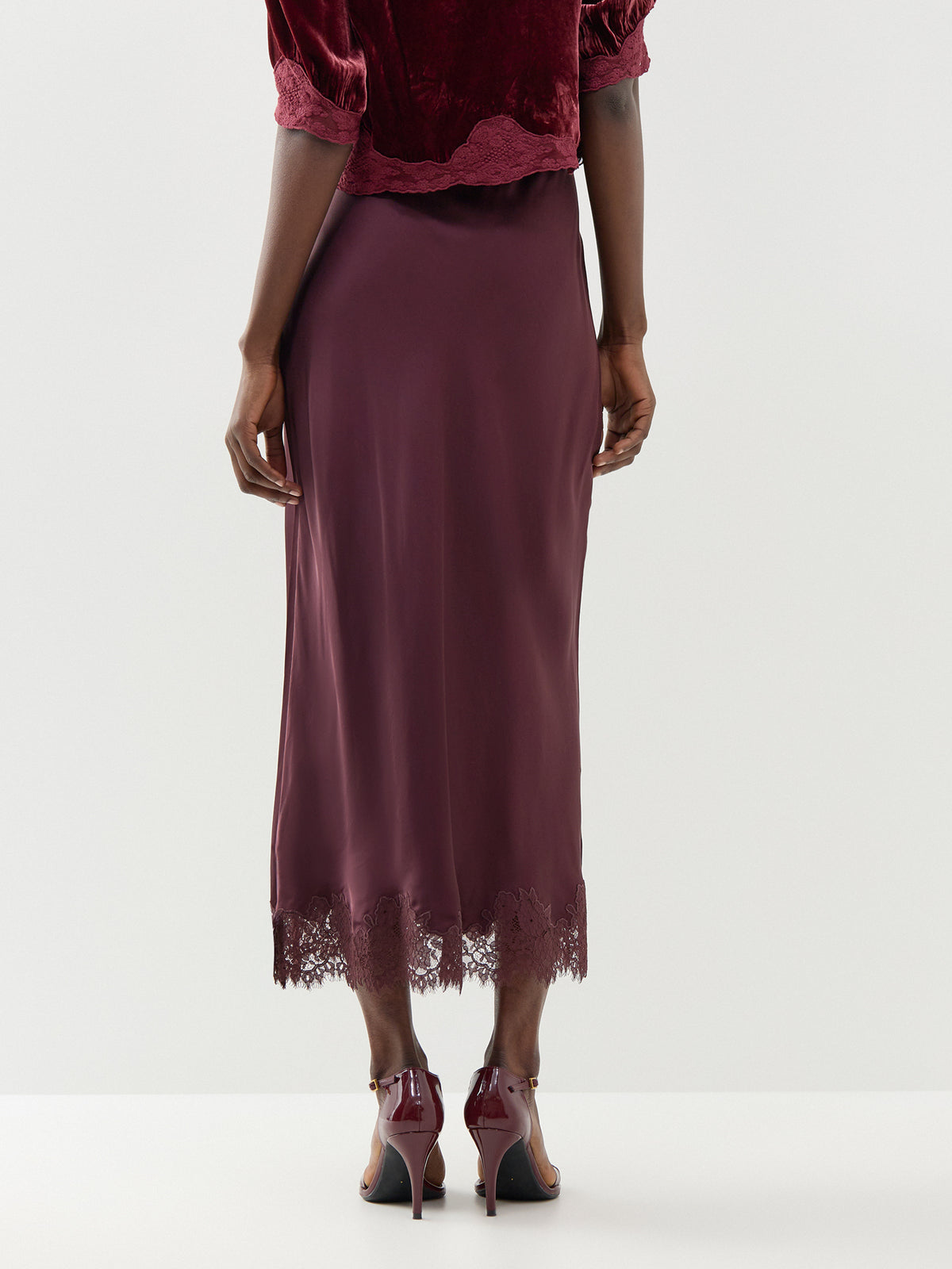 Matilde Ecovero Viscose Blend Skirt – Wine