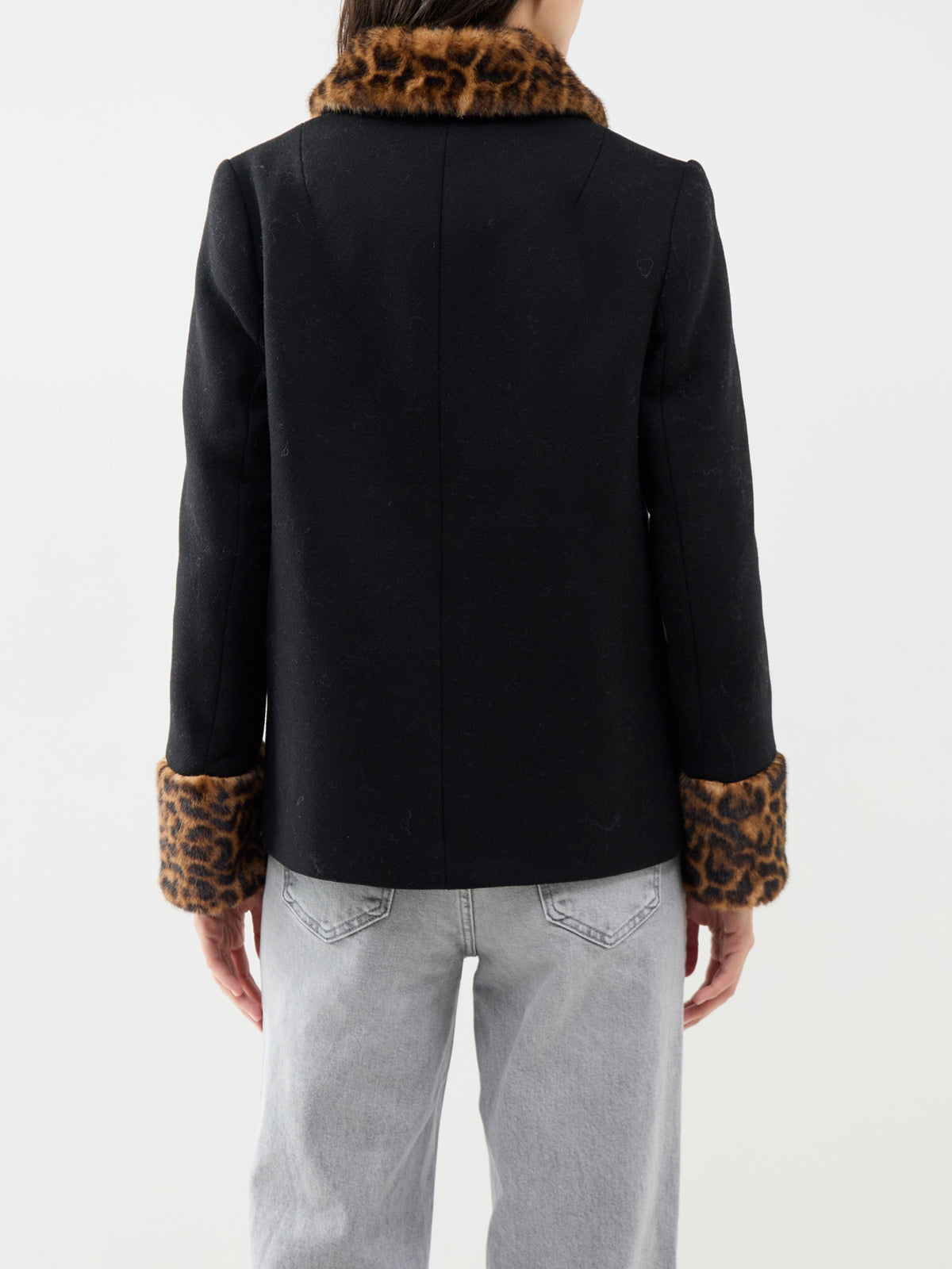Aldith Wool Blend Leopard Print Jacket