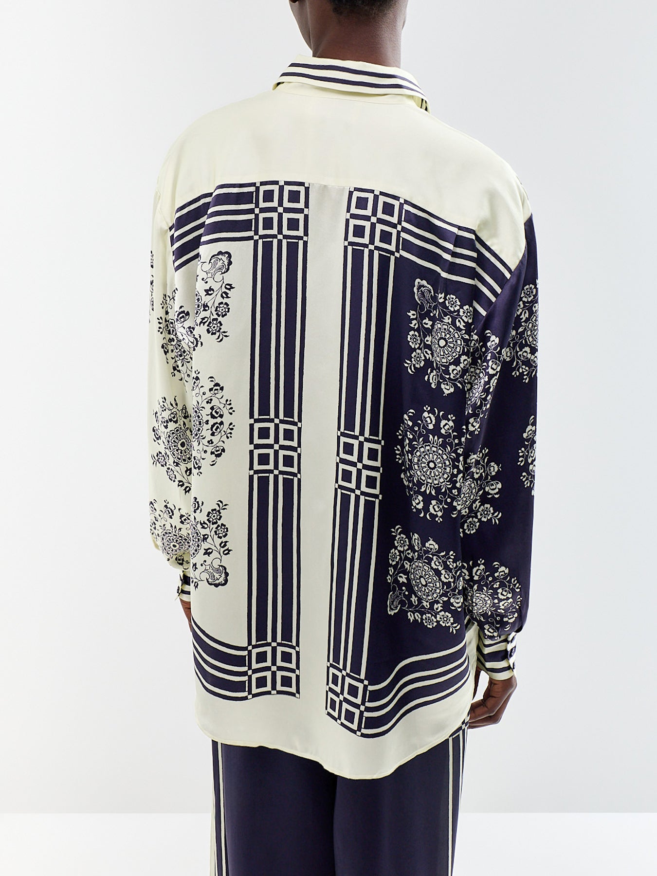 Banderra Silk Satin Scarf Shirt