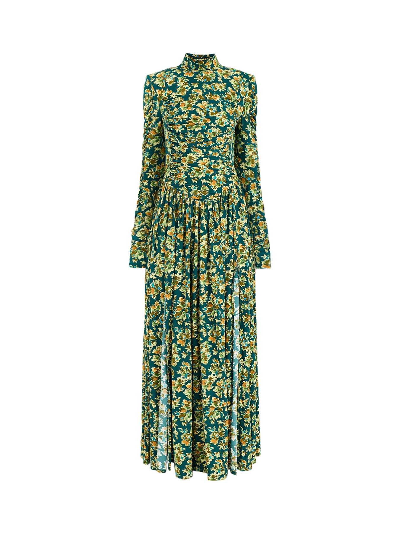 Clem Recycled Viscose Ruched Midi Dress