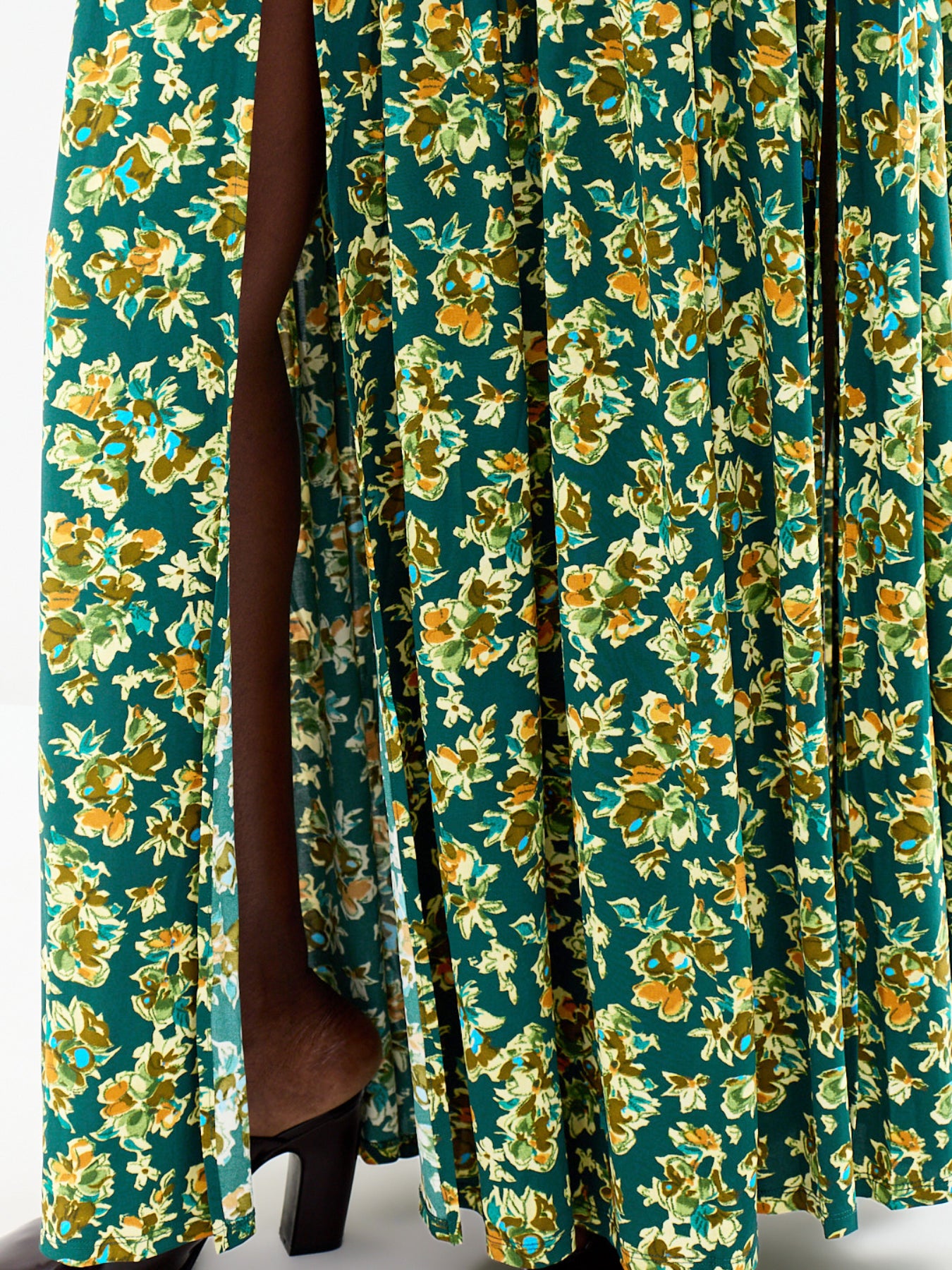 Clem Recycled Viscose Ruched Midi Dress