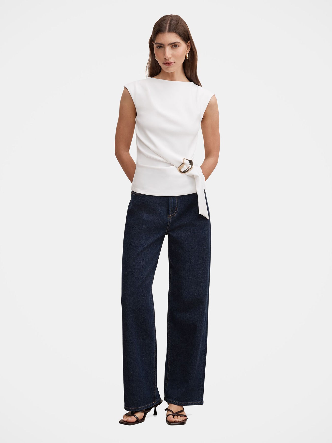 Serena Hardware Detail Blouse White