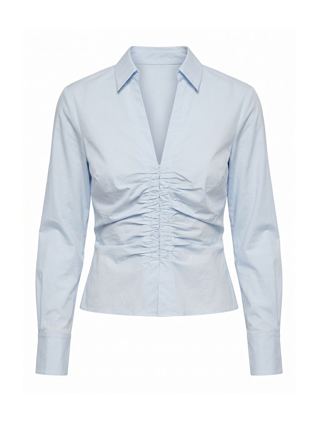 Ainsley Gathered Shirt Blue