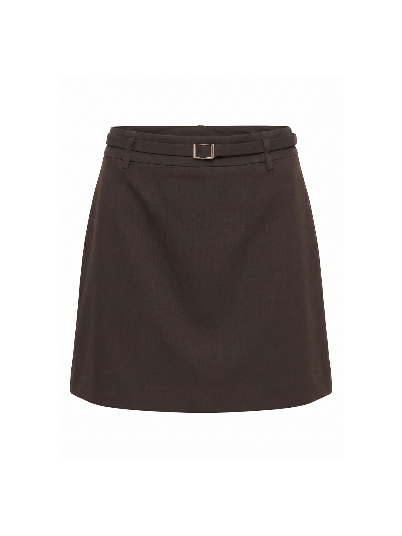 Eloise Belted Mini Skirt Brown